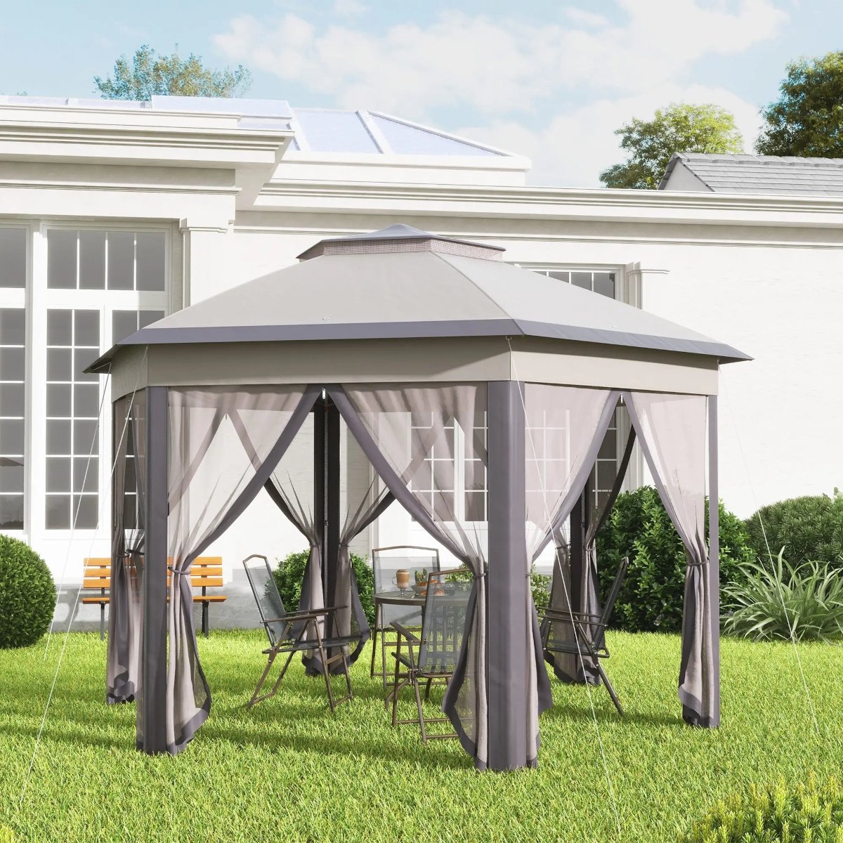 La tonnelle hexagonale Outsunny 4,05 m