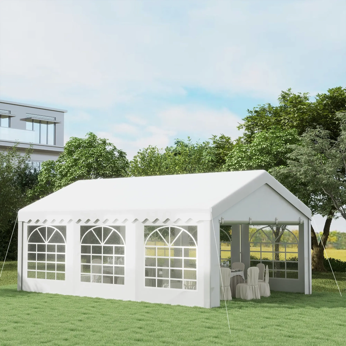 La tonnelle galvanisée Outsunny 6 x 4 m 