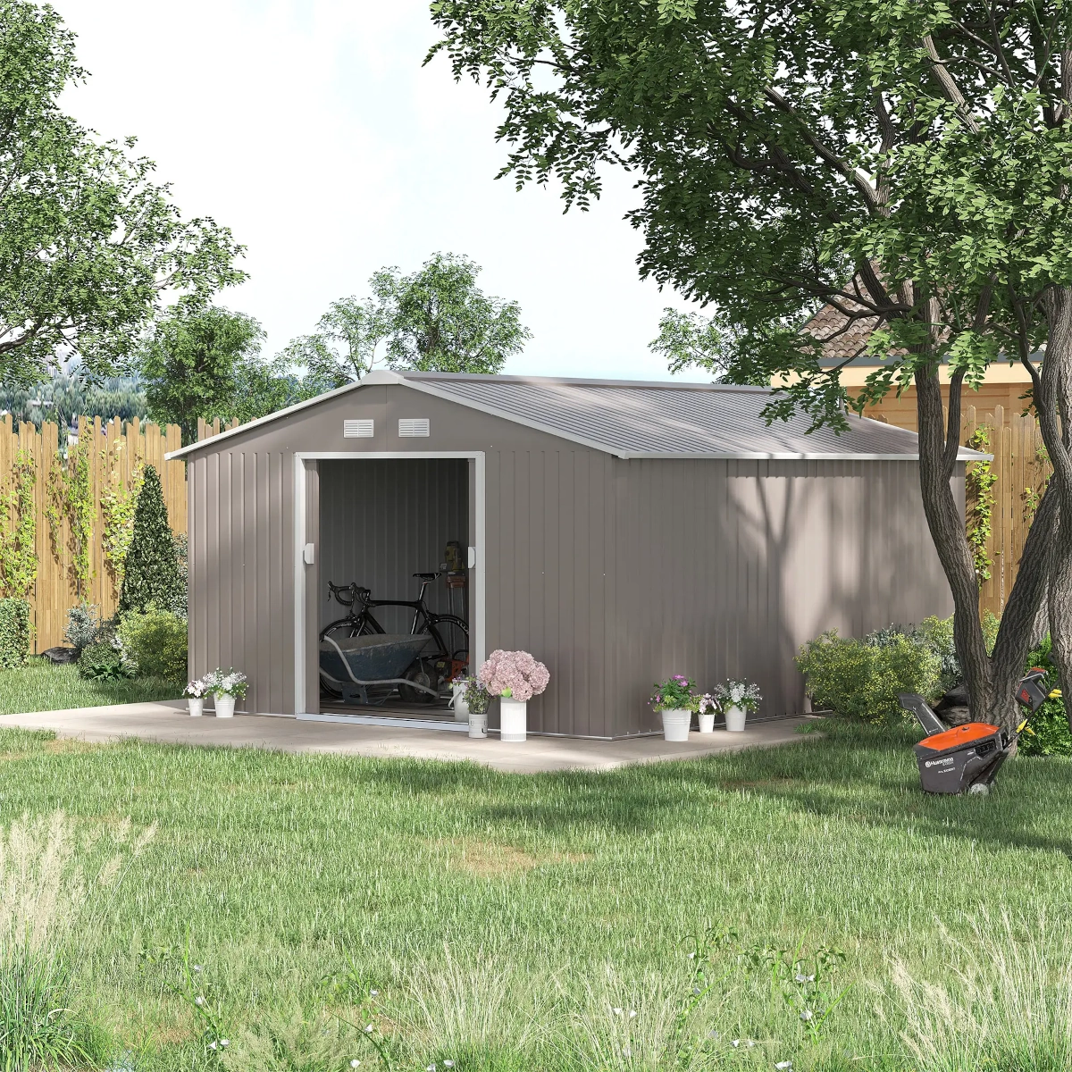 Abri de jardin en métal Outsunny