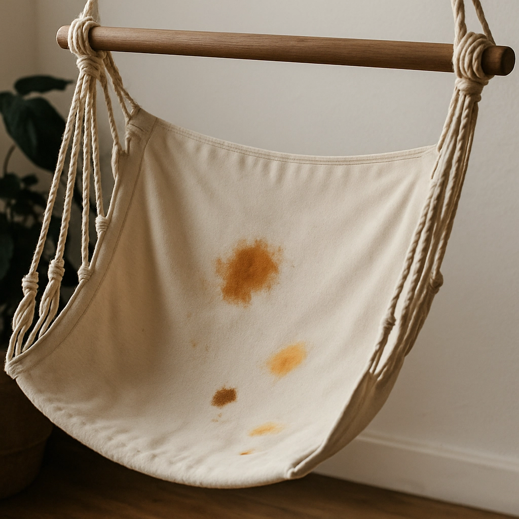 Taches tenaces sur une chaise hamac
