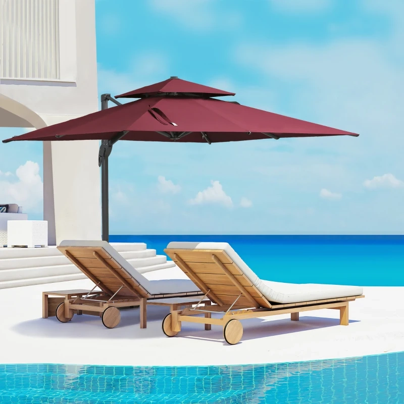 Parasol déporté Outsunny 3m
