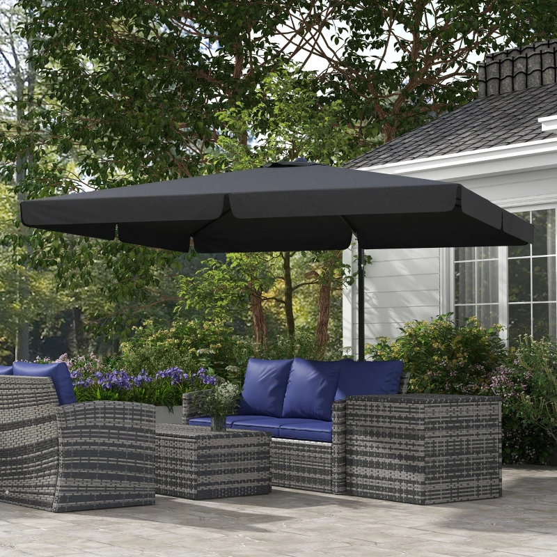 Parasol déporté carré Outsunny 3m