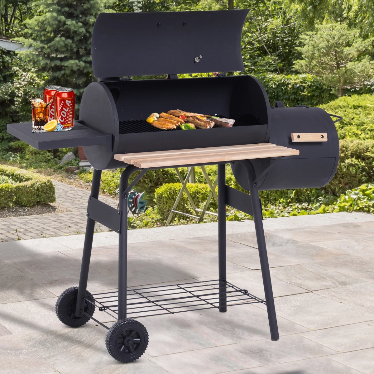 Outsunny barbecue portable au charbon de bois