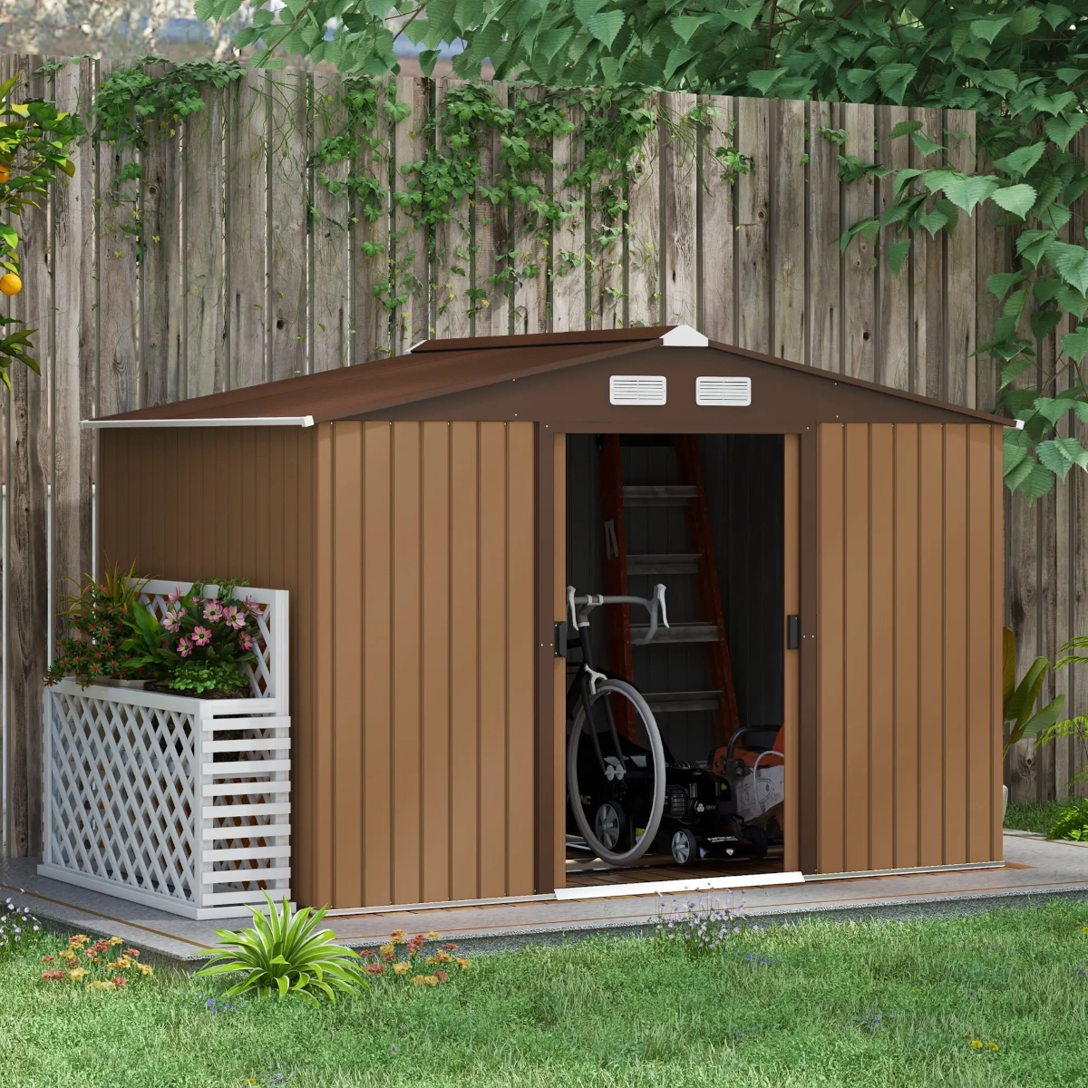 cabane de jardin en métal 4,9 m²