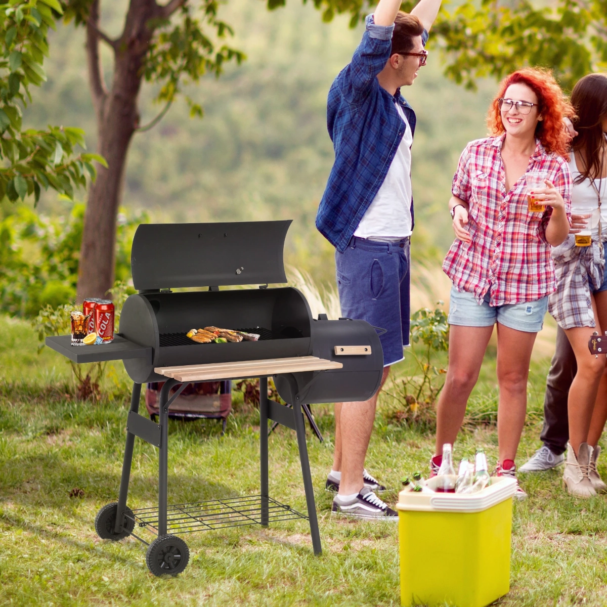 Outsunny barbecue à charbon portable