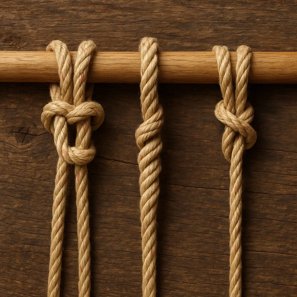 Les nœuds et techniques du macramé