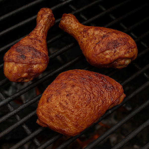 Griller les cuisses et les pilon de poulet