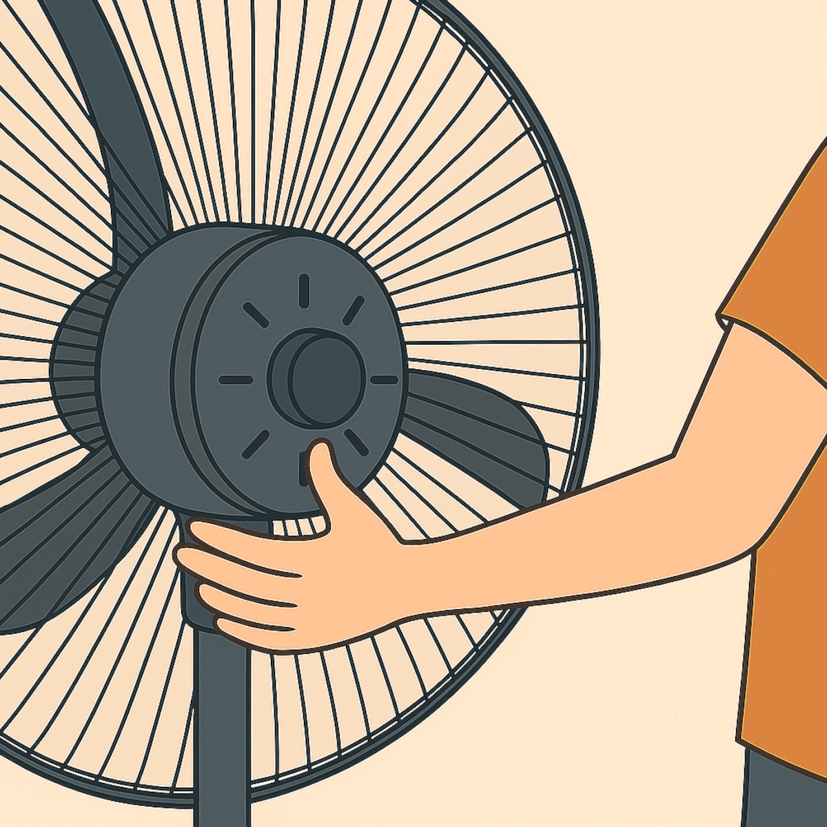 Fixation de la grille avant sur le ventilateur après le nettoyage