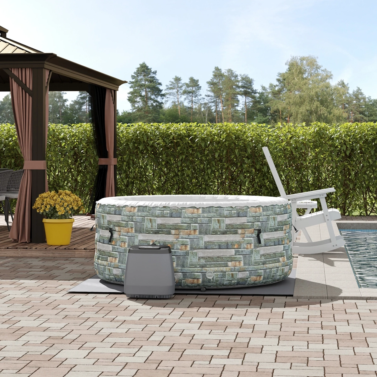 Aperçu des étapes et des outils utilisés pour transformer un jacuzzi en baignoire froide.