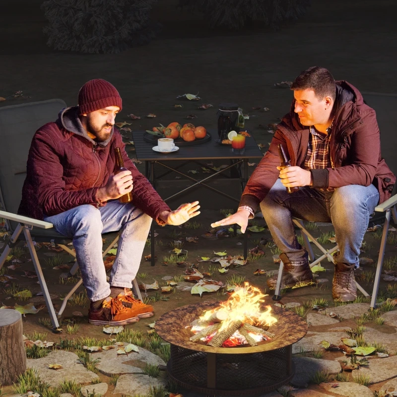 Siège de camping pliant portable avec siège et dossier rembourrés, idéal pour le confort en plein air.