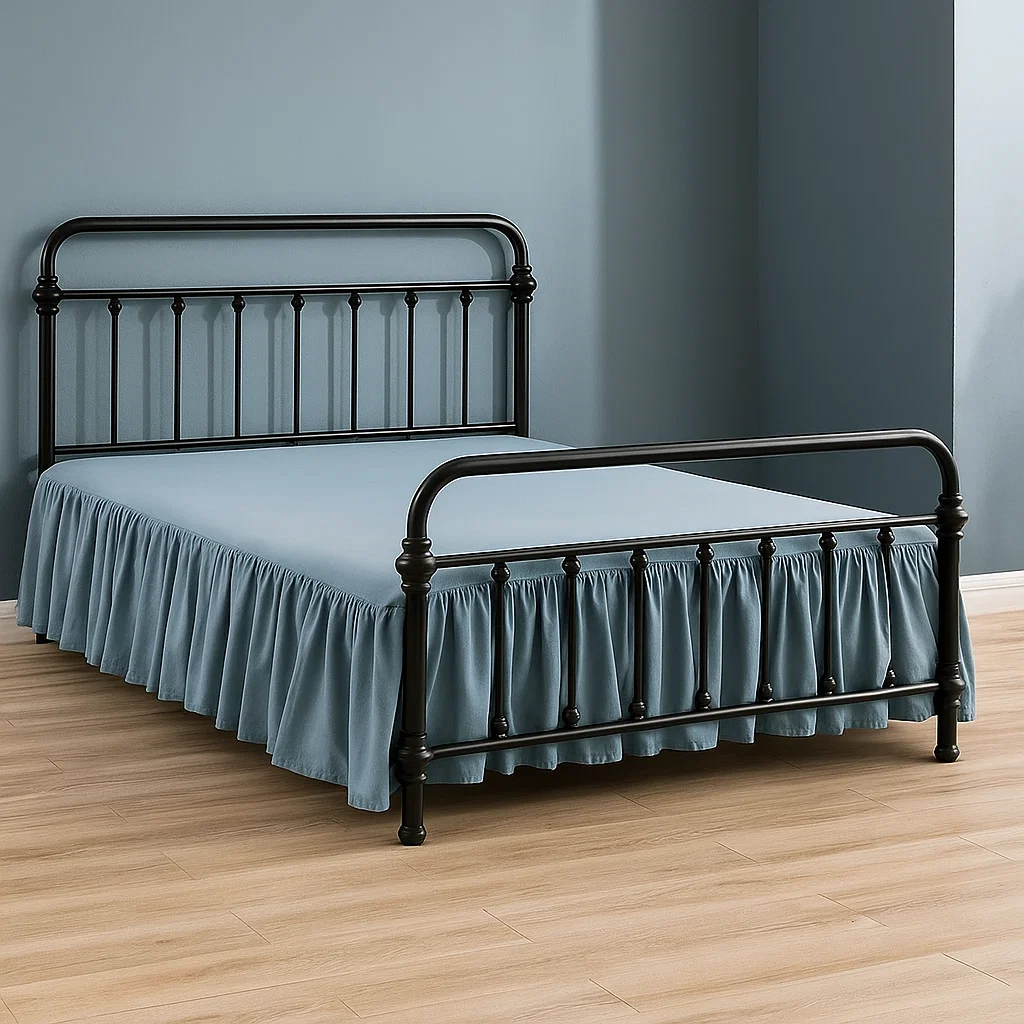 Jupe de lit double sur mesure Levinsohn collection coton 15 pouces