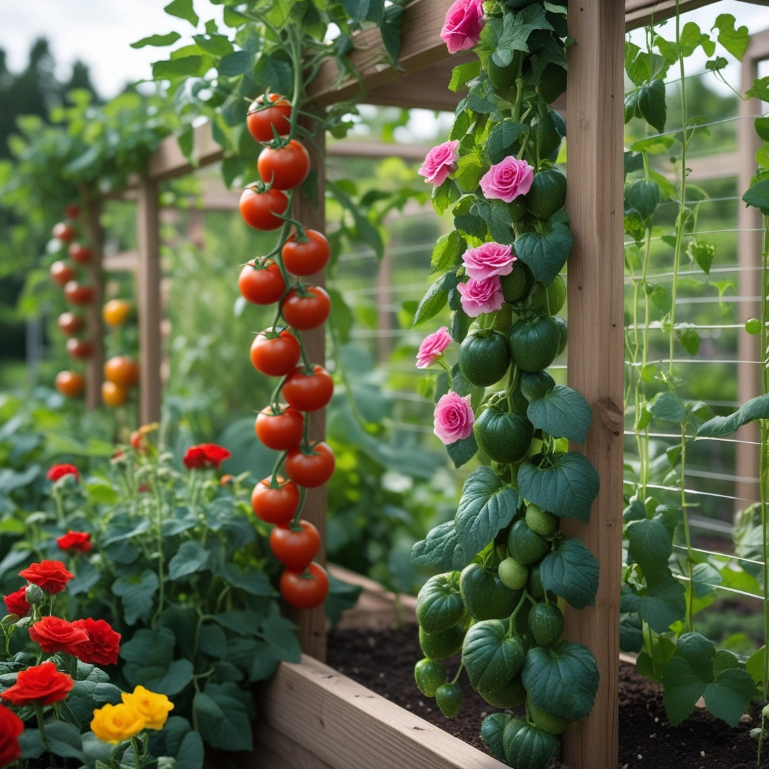 Meilleures plantes pour les treillages de carrés surélevés
