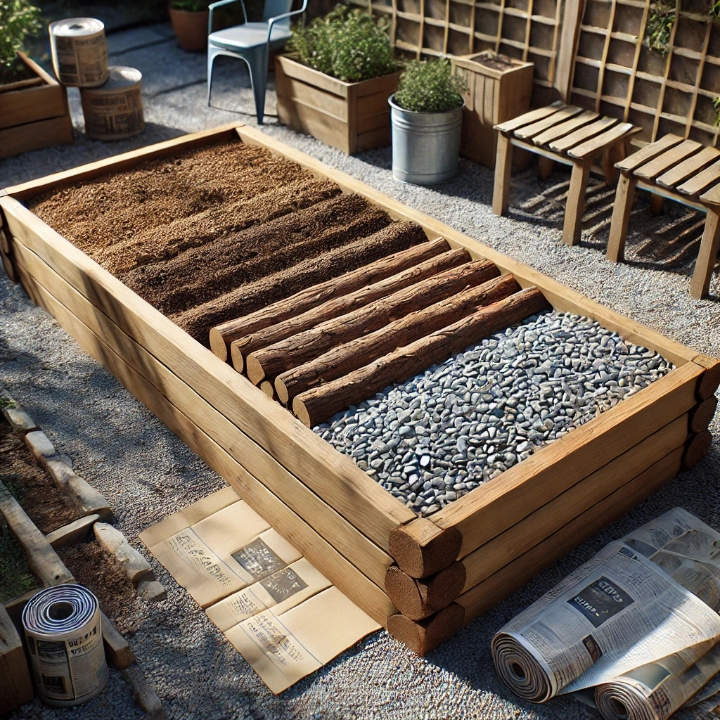 Construire la couche de base pour le drainage