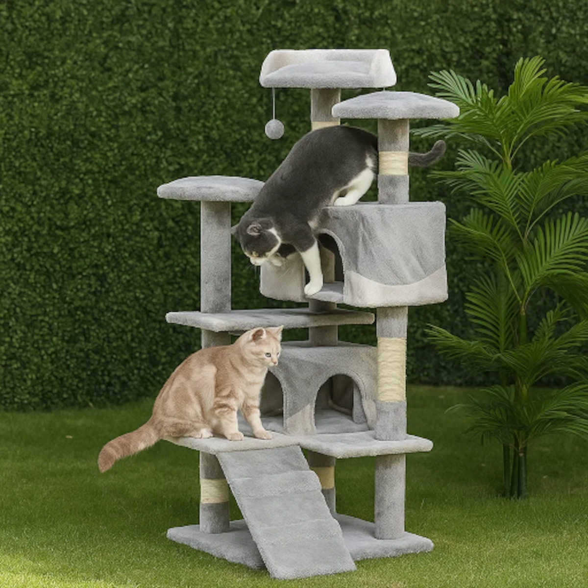 Arbre à chat et alternatives de meubles confortables pour empêcher les chats de monter sur les meubles de patio ou de jardin