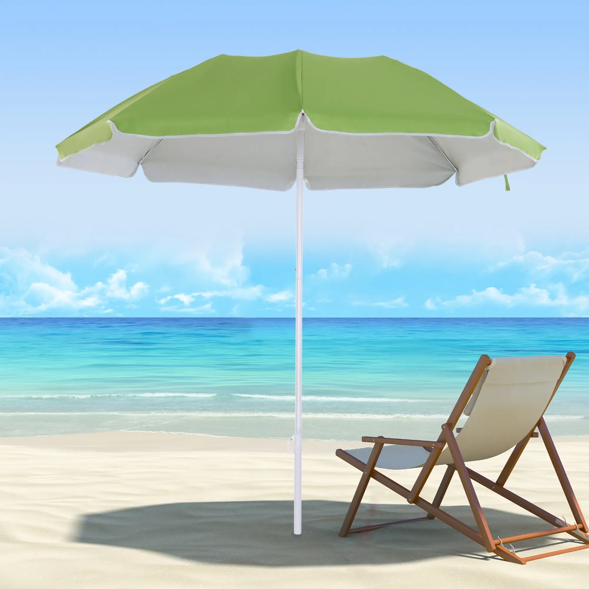 Parasol de plage Outsunny de 2,05 m