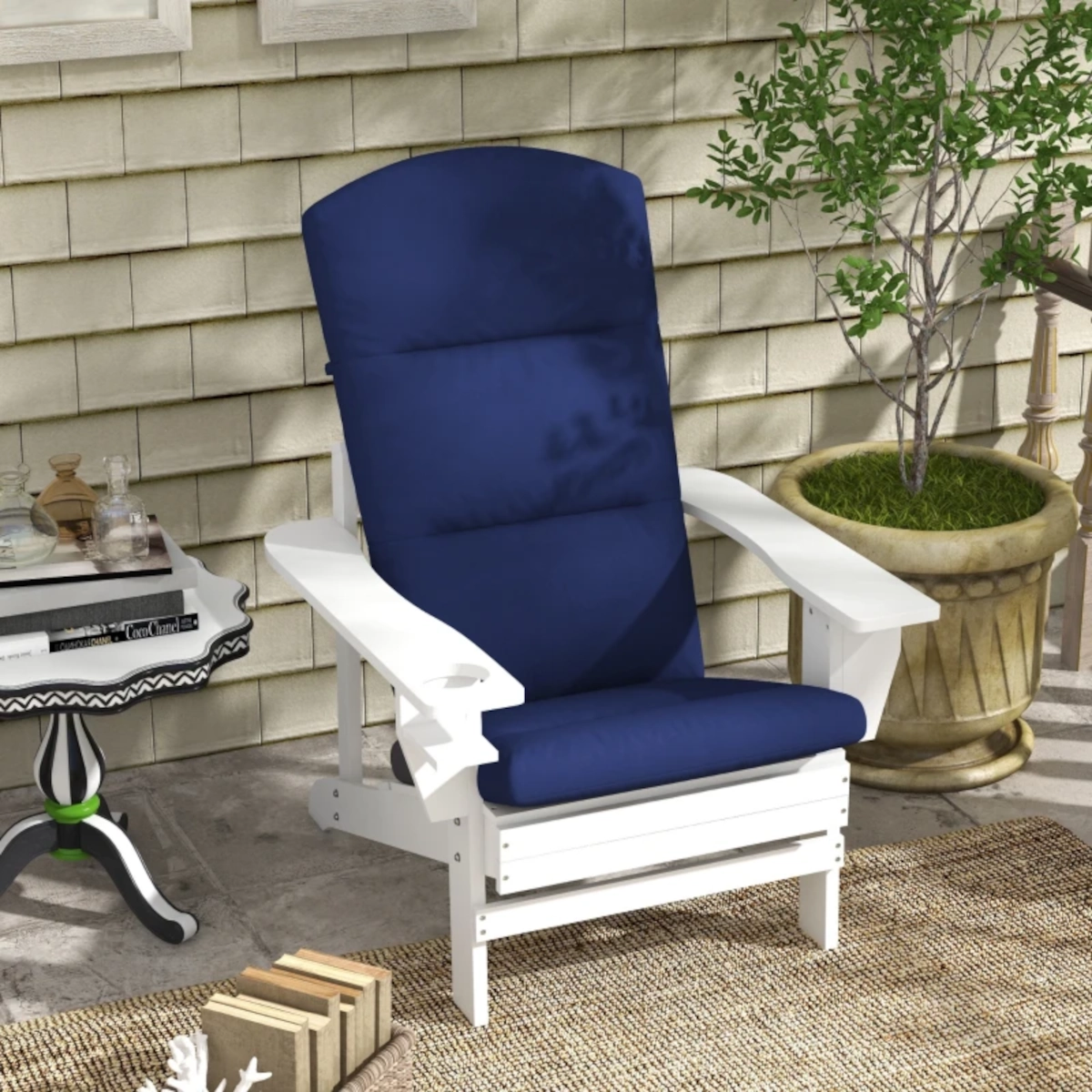Coussin de chaise de patio Outsunny pour chaises Adirondack, remplacement, bleu