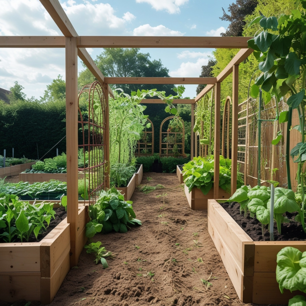 Planification de la disposition de votre treillage pour carré surélevé