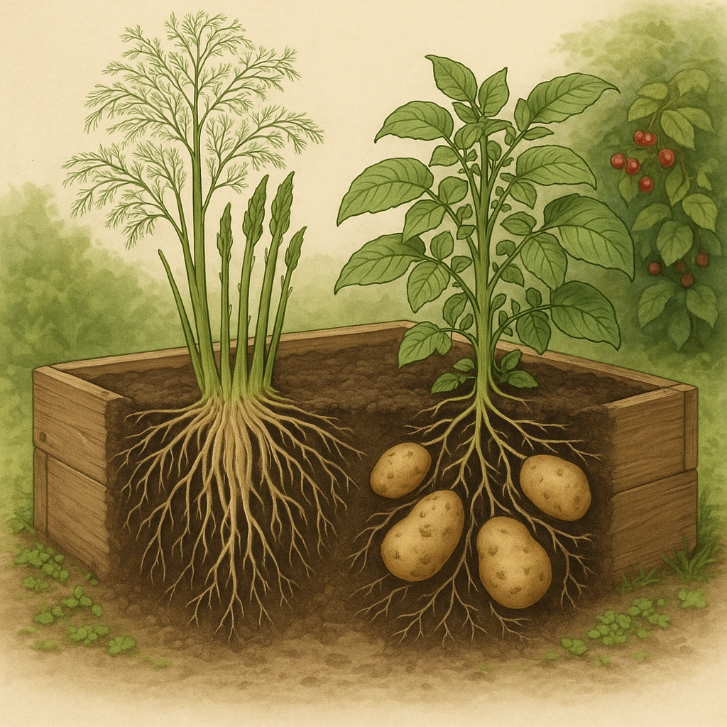 Plantes envahissantes dans les carrés surélevés