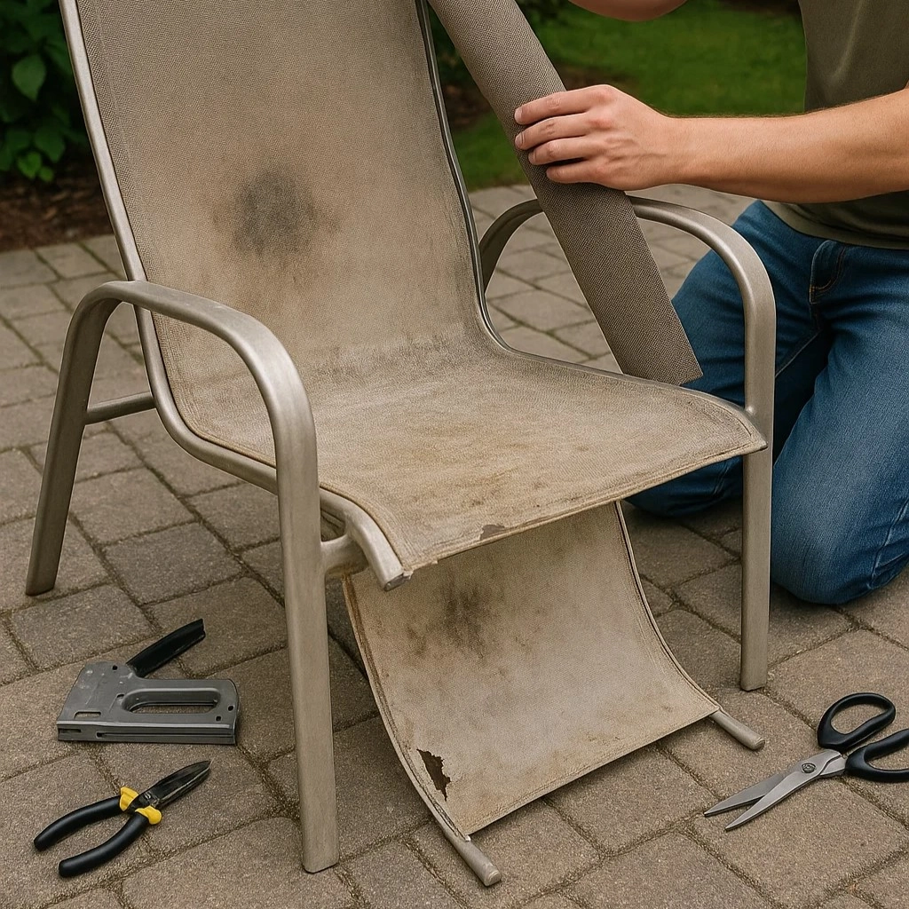 Mesurer et préparer l'ancien tissu
