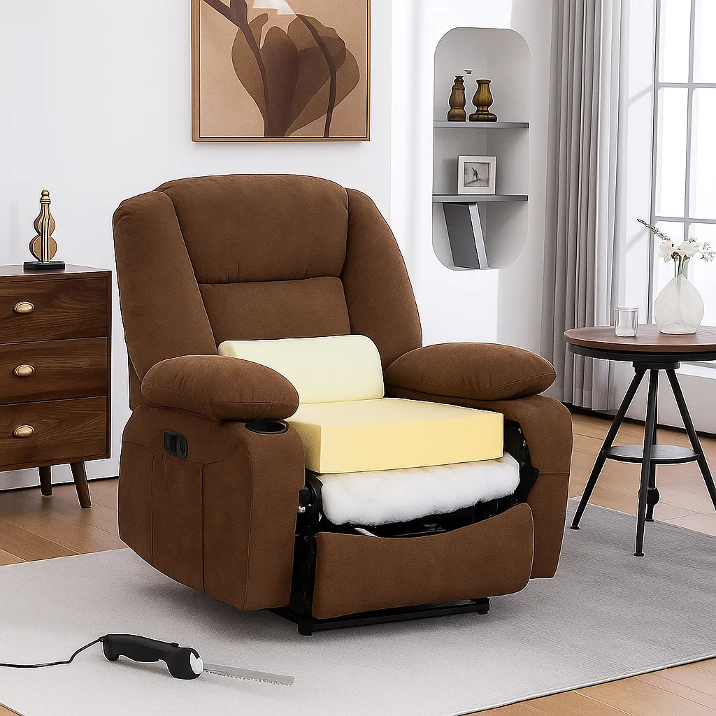 Housse D'appui-tête Inclinable En Simili Cuir Marron - 43,2x68,6cm - Imperméable Et Lavable - Avec Sangles Réglables - 10