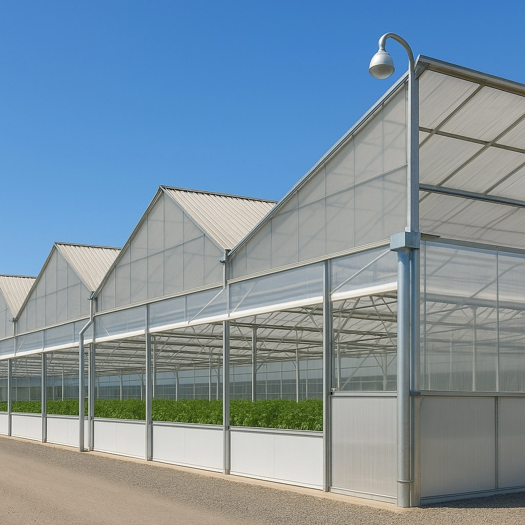 Toit en dents de scie