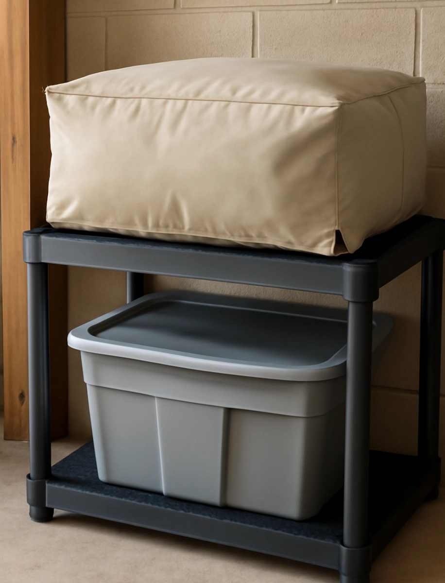 Stockage des coussins d'extérieur pour en prolonger la durée de vie